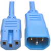 IEC C14 to IEC C15 Power Cable - Heavy Duty, 15A, 250V, 14 AWG, 6 ft., Blue - P018-006-ABL - Tripp Lite by Eaton