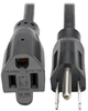 6 Ft. Extension Cord, NEMA 5-15P to NEMA 5-15R - 13A, 120V, 16 AWG, Black -- P024-006-13A - Image