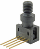 24PC Series, uncompensated/unamplified, gage, 0 psi to 100 psi, 1x4 SIP 15,2 mm [0.60 in] long, 1/4-28 thread -- 24PCFFM6G - Image