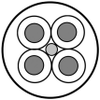 Speaker Cable PVC 4x2.5mm², CPR Eca. - BE46379 - Belden Inc.