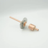 RF Power Feedthrough, 10,000 Volts, 35KW @ 13.56MHz, 0.375″ Copper Tube, 2.95″ QF Flange - A1732-1-QF - MPF Products, INC.