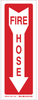 Brady Bradyglo B-302 Polyester Rectangle Red Fire Equipment Sign - 5 in Width x 14 in Height - Laminated - TEXT: FIRE HOSE - 85270 - 754476-85270 - R. S. Hughes Company, Inc.