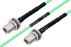 Temperature Conditioned N Female Bulkhead to N Female Bulkhead Low Loss Cable 12 Inch Length Using PE-P142LL Coax - PE3M0177-12 - Pasternack