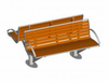 Bench Intersit, Pagwood, 3+3-seater (Back To Back), Fixed - 5251699 - Erlau