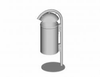 Vasura Litter Bins, Steel, With Lid, Without Ashtray - 5148499 - Erlau