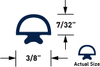 60 Durometer Silicone Profile D Bulb Seals -- PR22684 - Image