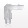 Threaded Elbow Connector, Barbed, Natural - 11712 - Qosina Corp.