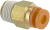 Fitting, Pneumatics; straight male; metal body; 1/8NPT port; 5/32 tube OD -- 70070329
