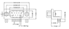 K22X Series Right Angle D-Subminiature Connectors -- K22X-E9P-NJ - Image