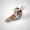 RF Power Feedthrough, 10,000 Volts, 20KW @ 13.56Mhz, (2) 0.25″ Copper Tubes, 2.75″ CF Flange - A1724-1-CF - MPF Products, INC.