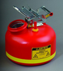Justrite Red HDPE 2 gal Safety Can - 14 3/4 in Height - 12 in Overall Diameter - 697841-14268 - 697841-14268 - R. S. Hughes Company, Inc.