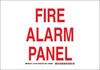 Brady B-302 Polyester Rectangle White Fire Alarm Sign - 14 in Width x 10 in Height - Laminated - TEXT: FIRE ALARM PANEL - 127343 - 754473-75677 - R. S. Hughes Company, Inc.