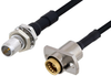 Slide-On BMA Plug Bulkhead to Slide-On BMA Jack 2 Hole Flange Cable 24 Inch Length Using PE-SR405FLJ Coax - PE3C4850-24 - Pasternack