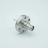 SHV-5 Coaxial Feedthrough, 1 Pin, Grounded Shield, Exposed Insulator, 1.33″ Conflat Flange - A0335-1-CF - MPF Products, INC.
