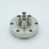 MHV Coaxial Feedthrough, 4 Pins, Grounded Shield, 2.75″ Conflat Flange - A0296-1-CF - MPF Products, INC.
