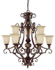 3519CB-294 Large Chandeliers-Glass Shade - 431700 - Capital Lighting, Inc.