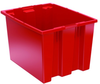 Akro-Mils 1.7 ft, 12.93 gal 85 lb Red Industrial Grade Polymer Stackable Tote - 19 1/2 in Length - 15 1/2 in Width - 13 in Height - 35195 RED -- 35195 RED - Image