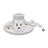 Ceramic Lampholder with Pull Chain and Outlet, Medium Base White - 6615 - Suzhou Ele Mfg Co., Ltd.