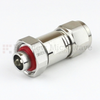 4.1/9.5 Mini DIN Male (Plug) to N Male (Plug) Adapter IP67 Mated, Tri-Metal Plated Brass Body, 1.25 VSWR -- SM4426 - Image