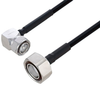 Outdoor Rated 4.3-10 Male Right Angle to 7/16 DIN Male Low PIM Cable 24 Inch Length Using SPO-250 Coax Using Times Microwave Parts - PE3C6340-24 - Pasternack