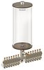 Clear View Multiple Feed Manual Lubricator, 1 gal Acrylic Reservoir, 14 Feeds, 1/8