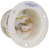 Flanged Inlet; 30 A; 120/208 VAC; L21-30R; White; Brass; Steel-Nickel Plated - 70116451 - Allied Electronics, Inc.