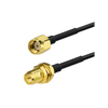 RP SMA Female Bulkhead St. Connector With RG174 Cable (L-1Mtr) + RP SMA Male St. Connector - ET-SFRS-BH-1L1-SMRS - Eteily Technologies India Pvt. Ltd.