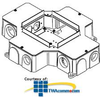 Legrand - Wiremold RFB4 Series Four-Compartment Cast Iron.. - RFB4-CI-1 - TelephoneStuff.com