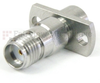 Precision SMA Female (Jack) to SMP Male (Plug) Smooth Bore CM 2 Hole Flange Adapter, Passivated Stainless Steel Body, 1.2 VSWR -- SM8837 - Image