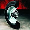 Rubber tyre on Steel disc centre -- WBS10RBM25 - Image