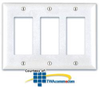 Legrand - On-Q 3-Gang Decorator Wall Plate - WP1208-WH - TelephoneStuff.com