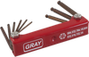 9 Pieces SAE Long Ball Folding S2 Hex Key Set - 69949 - Gray Tools Canada Inc.