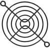 80mm Wire Form Fan Guard, Black E.D. Finish - 08138-02 - Qualtek Electronics Corp.