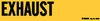 Brady B-946 Black on Yellow Vinyl Self-Adhesive Pipe Marker - 2 1/4 in Height - 2 in Character Height - 13 1/4 in Length - Printed Msg = EXHAUST with Right Arrow - 98356 - 754476-98356 - R. S. Hughes Company, Inc.