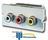 Legrand - Ortronics Series II Three RCA/Phono Jacks - OR-60900235 - TelephoneStuff.com