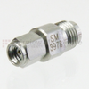 1.85mm Female (Jack) to 1.0mm Male (plug) Adapter, Passivated Stainless Steel Body, High Temp, 1.35 VSWR -- SM3978 - Image