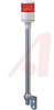 Indicating Light, 50mm,24VAC/VDC,Short Body,Red,Steel Pole Mount,Continuous LED - 70038839 - Allied Electronics, Inc.
