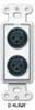Dual XLR 3-pin Female Jacks on D Plate - Solder type -- D-XLR2F - Image