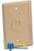 Suttle Flush, 6-Conductor Simplex Wall Jack with Trap Door - 625B4E6 - TelephoneStuff.com