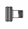 Brass Garden Hose Female GHT Swivel to Pipe -- 4044-12-08 - Image