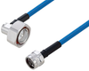 Plenum 7/16 DIN Male Right Angle to N Male Low PIM Cable 24 Inch Length Using SPP-250-LLPL Coax Using Times Microwave Parts - PE3C6198-24 - Pasternack