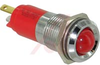 Indicator,Pnl-Mnt;LED;Red;150mcd;14mm;24VDC;QC/Solder Tab;20mA;Satin Chrome - 70011631 - Allied Electronics, Inc.