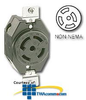 Leviton Non-Nema Single Flush Receptacle - 3520 - TelephoneStuff.com