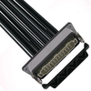 Pre-wired Male Rectangular Receptacles, 24 Pole, Single Latch, 14 awg, 0.3M - IRCL-24NM-140-003 - Mencom Corporation