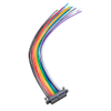 10+10 Pos. Female DIL 22 AWG Cable Assembly, 150mm, single-end, 101Lok -- M80-FC12068FC-0150L - Image