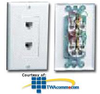 Leviton Decora Duplex Modular Wall Jacks - Carded Unit Pack - C2447 - TelephoneStuff.com