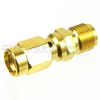SMA Female (Jack) to SSMA Male (Plug) Adapter, Gold Plated Stainless Steel Body, 1.35 VSWR -- SM4891 - Image