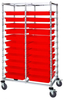 Cart, Double Bay, 22Bins, Red; No. Of Bins Quantum Storage - 44AC4345 - Newark, An Avnet Company