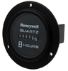 Honeywell Quartz Plus dc Hour Meter, round opening, three screw flange mounting with deluxe black bezel, #8-32 UNC-2A thread stud termination, 10K hours, 12 Vdc to 40 Vdc operating voltage, faceplate: - 85236 - Honeywell Sensing & IoT