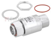 7/16 F/M In/Out Bulkhead Coaxial RF Surge Protector, 698MHz - 2.7GHz, DC Block, 500W, IP67, 40kA, Filter, Low PIM -155 dBc -- FMSP1006 - Image